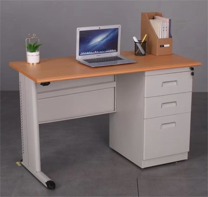 Ahşap Entegre Metal Bilgisayar Masası Masa W1200mm Ofis Mobilyaları