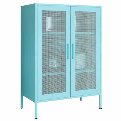 Çelik Metal Oturma Odası Yemek Odası Büfe Saklama Dolabı Modern