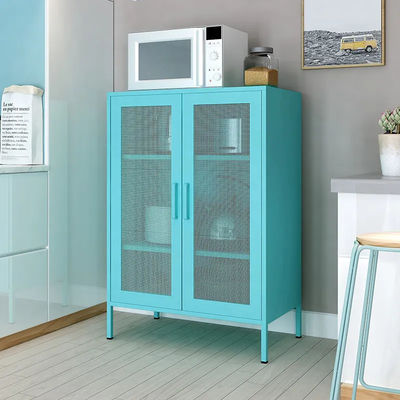 Çelik Metal Oturma Odası Yemek Odası Büfe Saklama Dolabı Modern