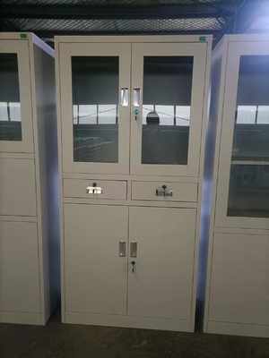 Cam Kapı Soğuk Haddelenmiş Çelik Dosya Dolabı Depolama Ofis Mobilyaları