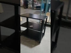 Döner Tekerlekli 3 Katmanlı Metal Çelik Raf Ayarlanabilir Depolama Rafları